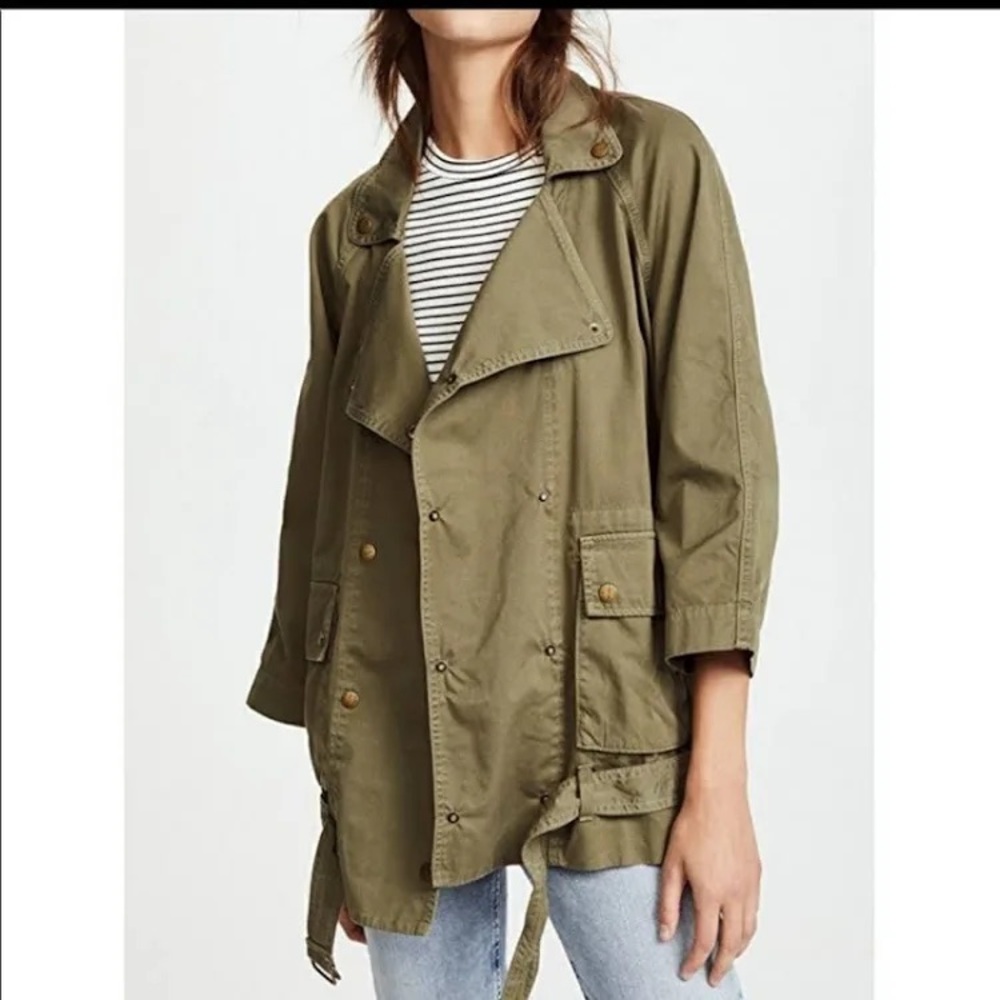 NEW Current/Elliott Women's Regiment Utility Jacket. Size Med. Color - Basil NWT - Picture 4 of 4